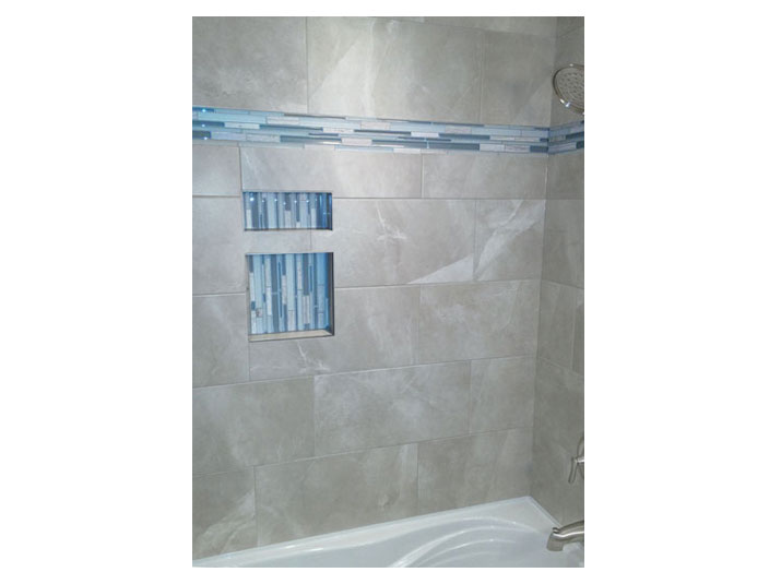 Tile shower walls