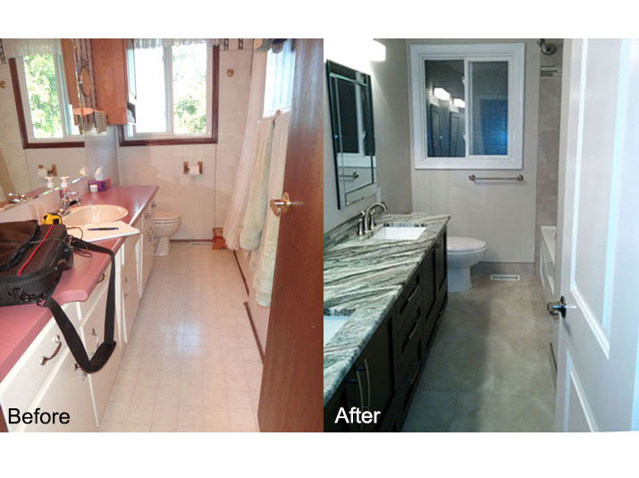 before & after bathroom