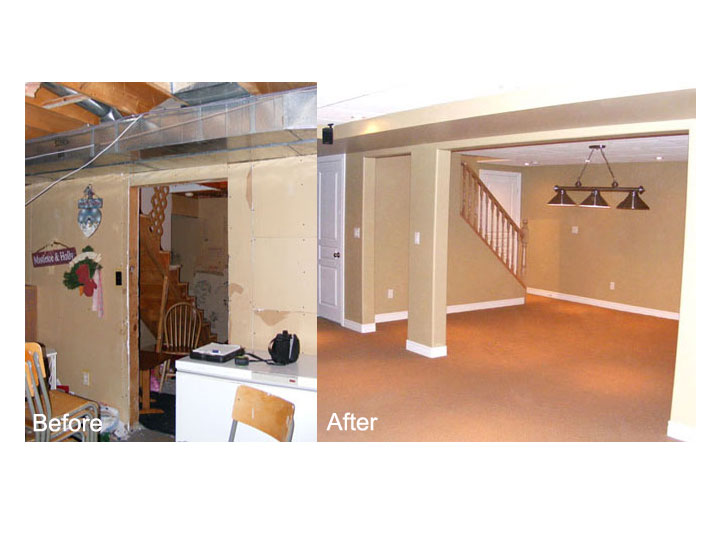 Before & after basement
