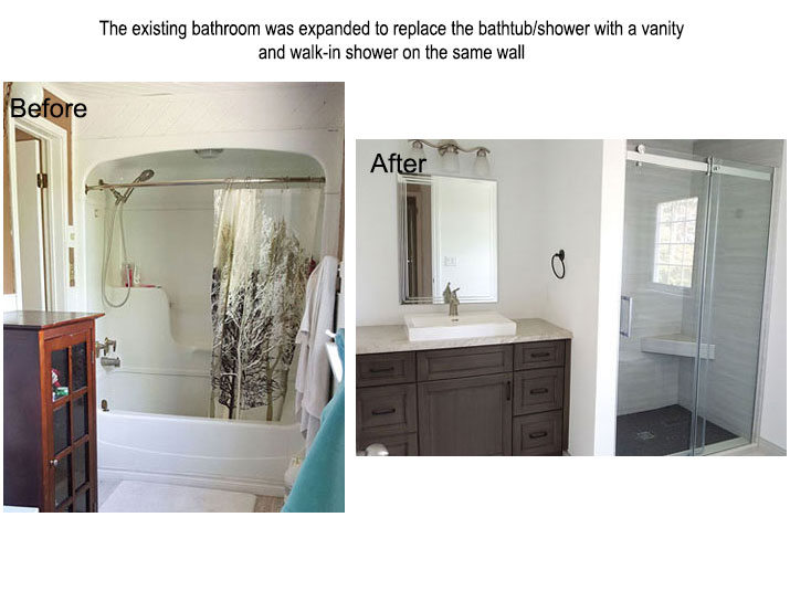Before and after ensuite bathroom