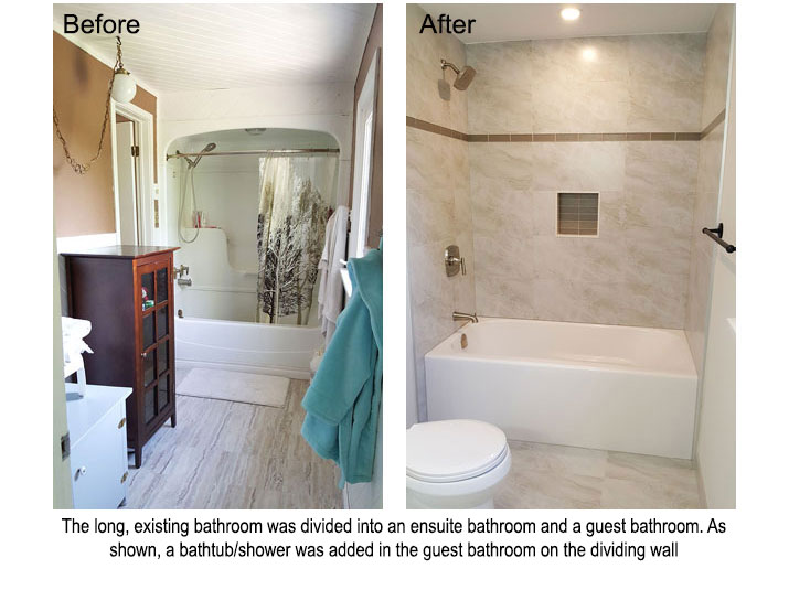 Before and after guest bathroom