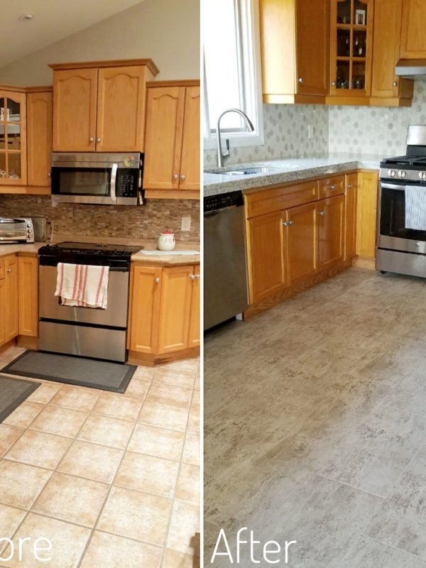 Before and After Kitchen Flooring