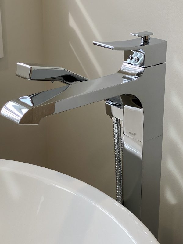 Riobel chrome freestanding tub faucet