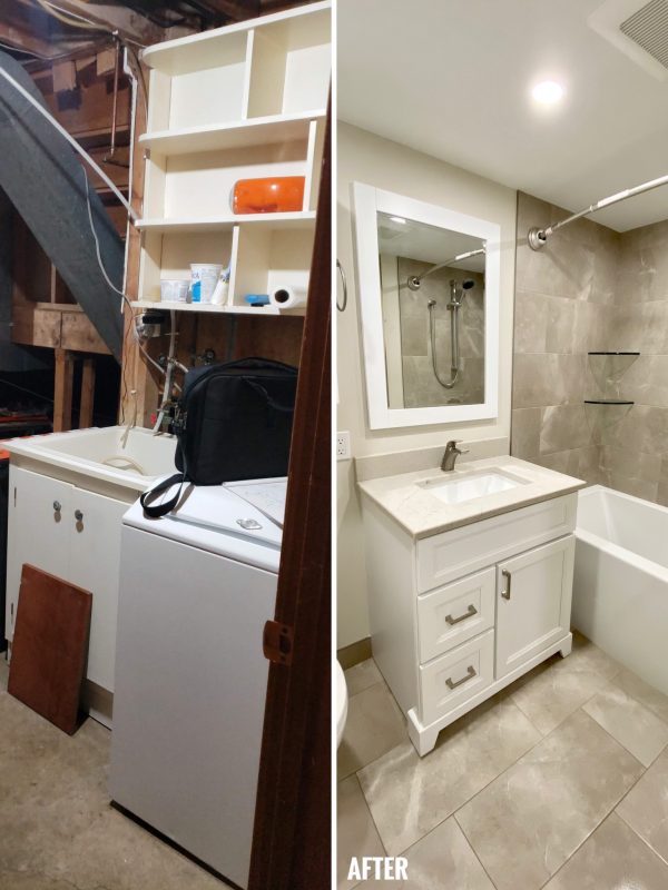 Before and After Washroom