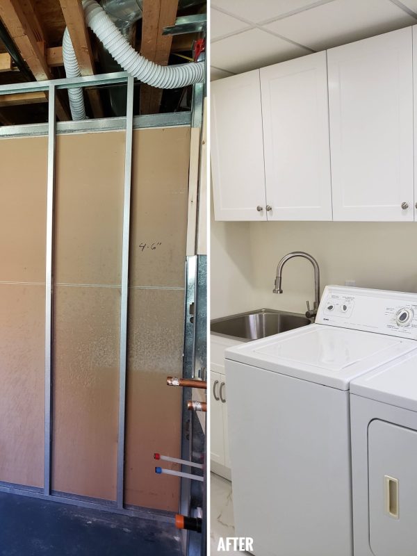 Before and After laundry unit