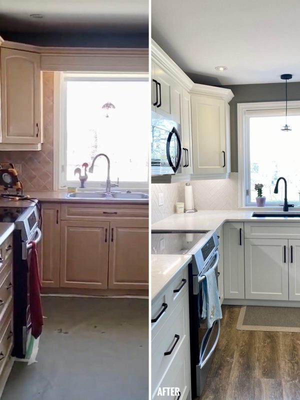 Before and After Kitchen reface
