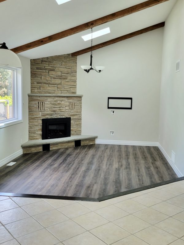 Living room featuring luxury vinyl flooring