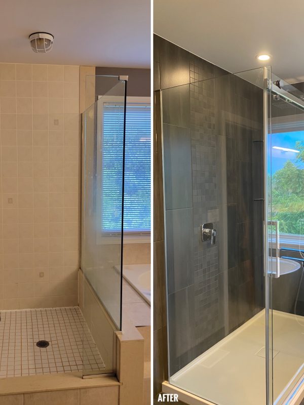 Before and after shower renovation