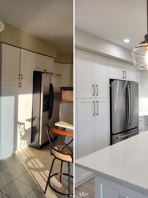 Before and after kitchen pantry