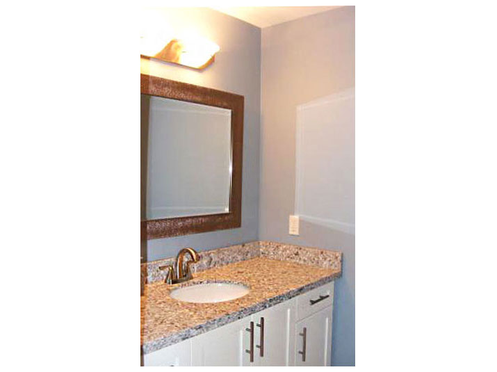 Bathroom vanity with granite countertop