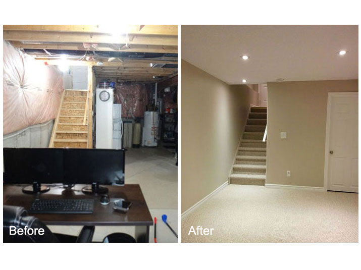 Before & after basement