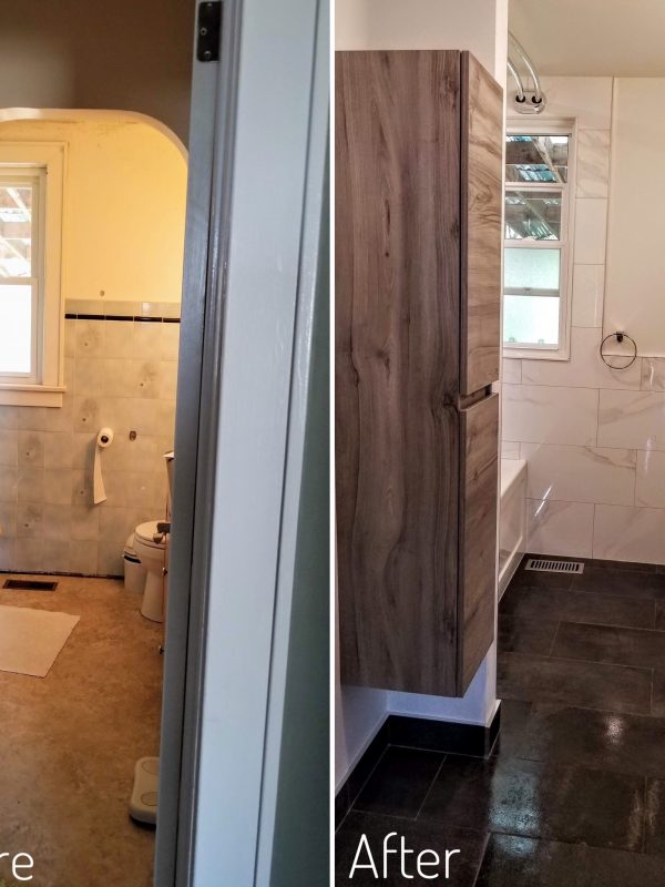 Before and After Bathroom Renovation