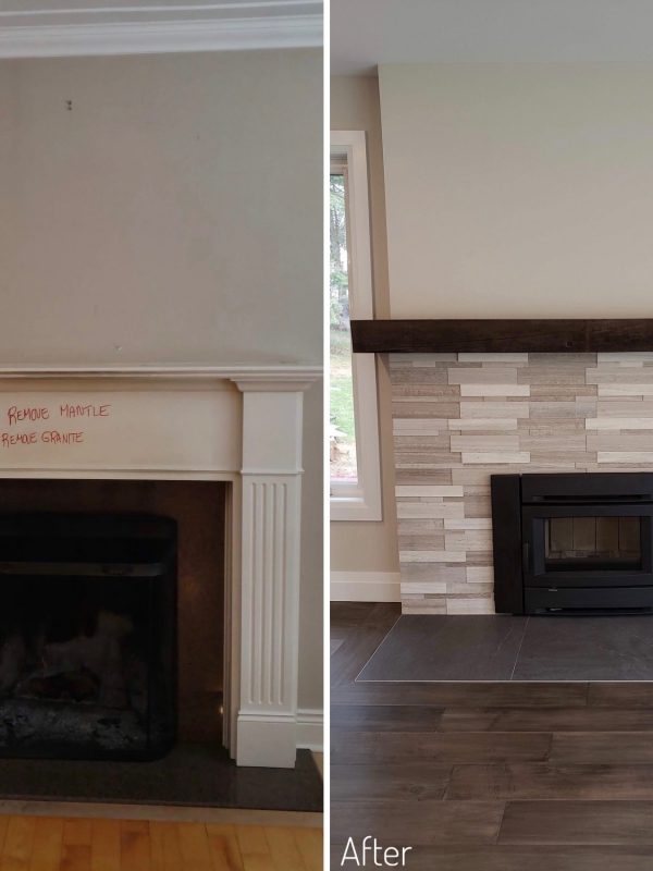 Before and After fireplace