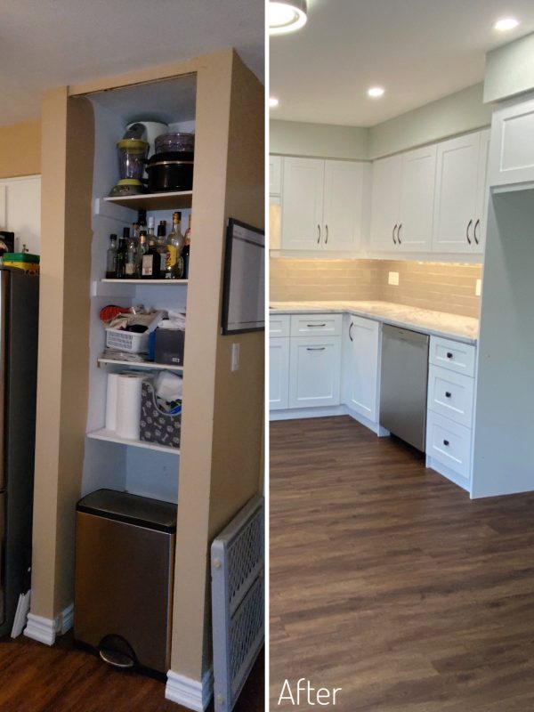 Before and After fridge layout