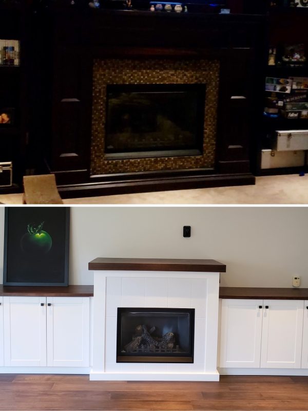 Before and After Fireplace Unit