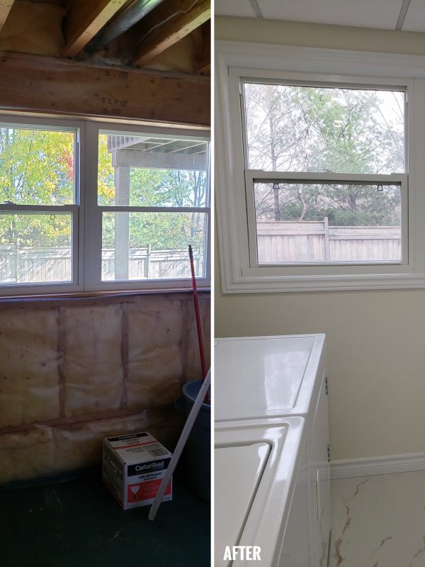 Before and After window casing