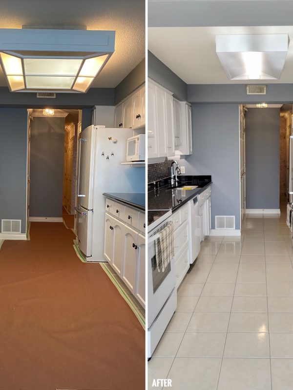 Before and after kitchen upgrades