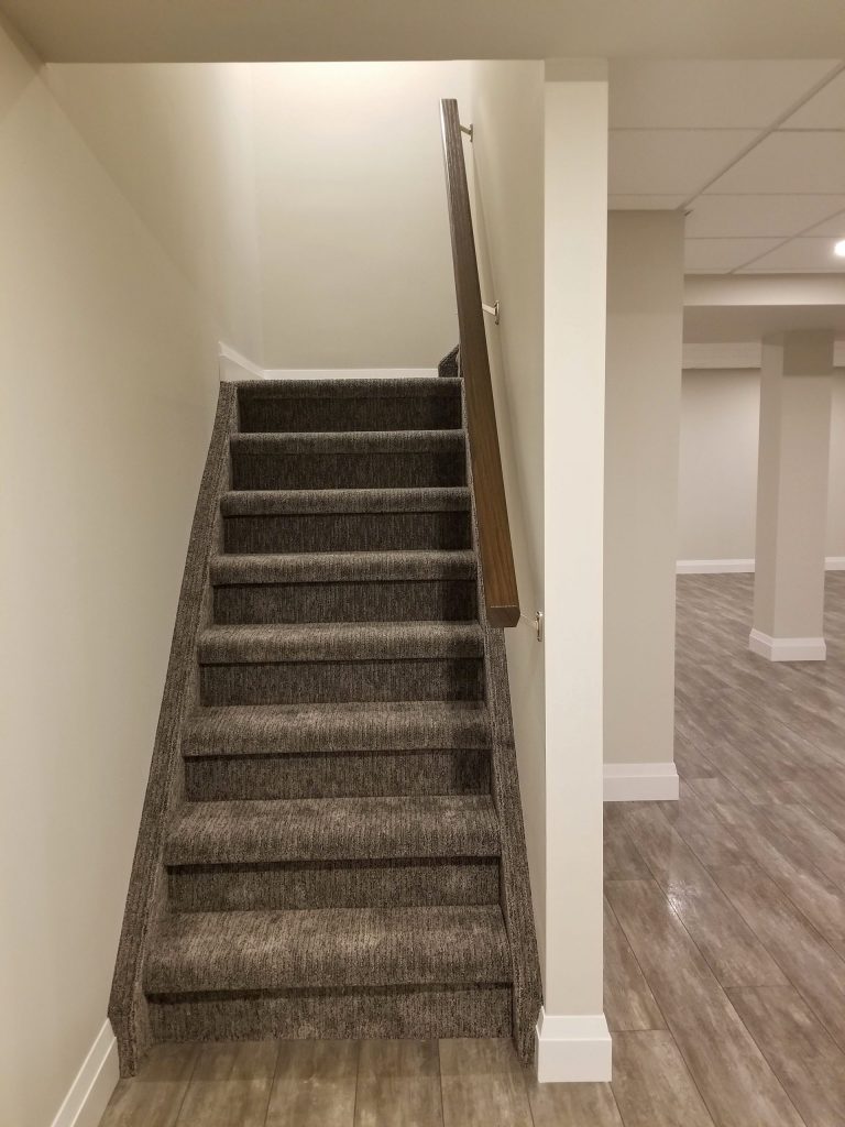 Re-carpeted stairs