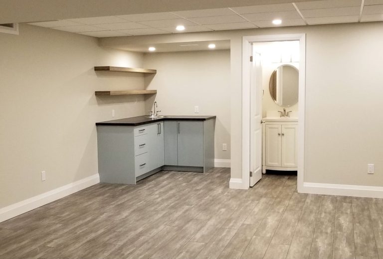 Walk-up basement bar