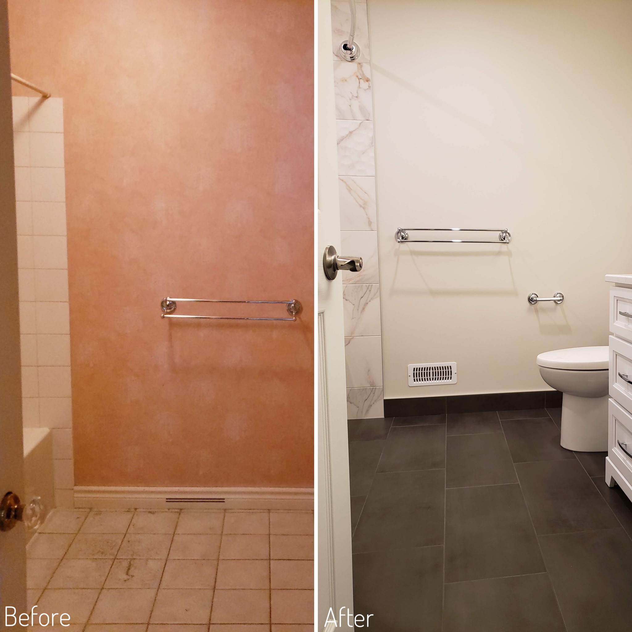 Before and After Main Bathroom