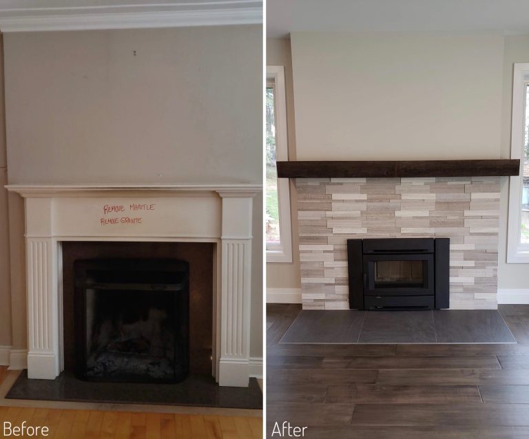 Before and After fireplace