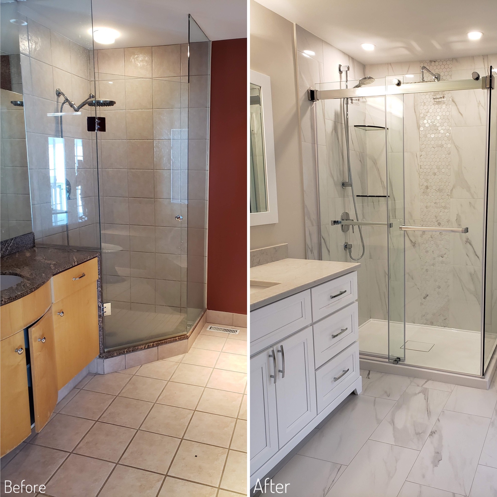 Before and After Ensuite bathroom
