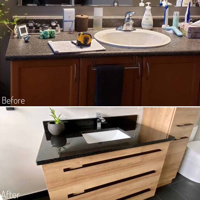 Before and After Vanity