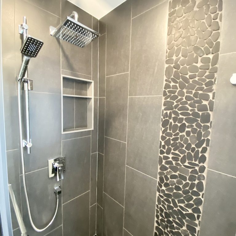 Riobel chrome shower slide bar and shower head