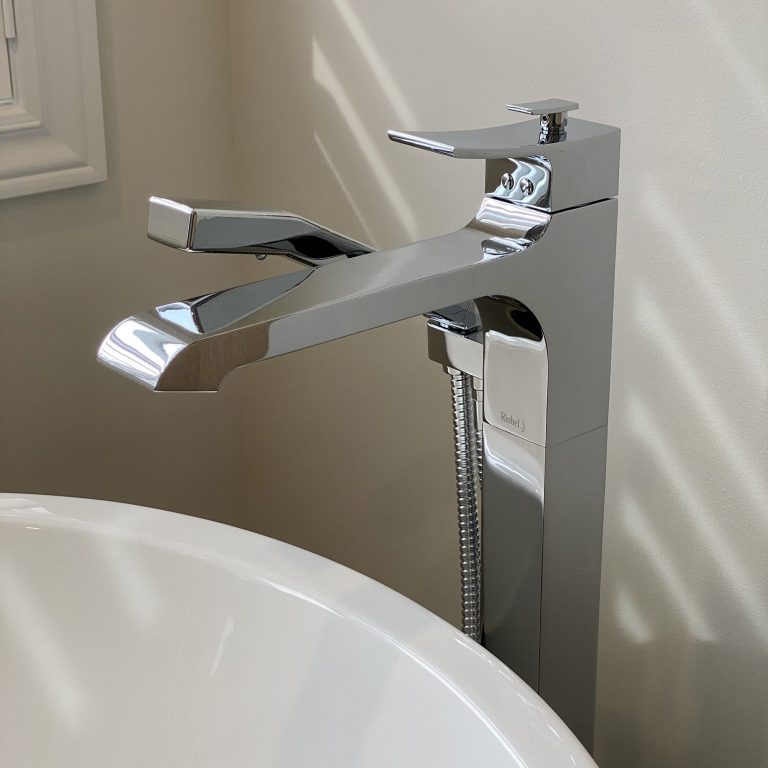 Riobel chrome freestanding tub faucet