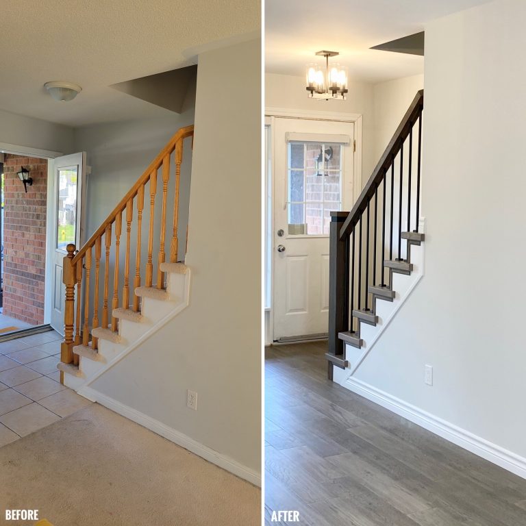 Before and after stairs
