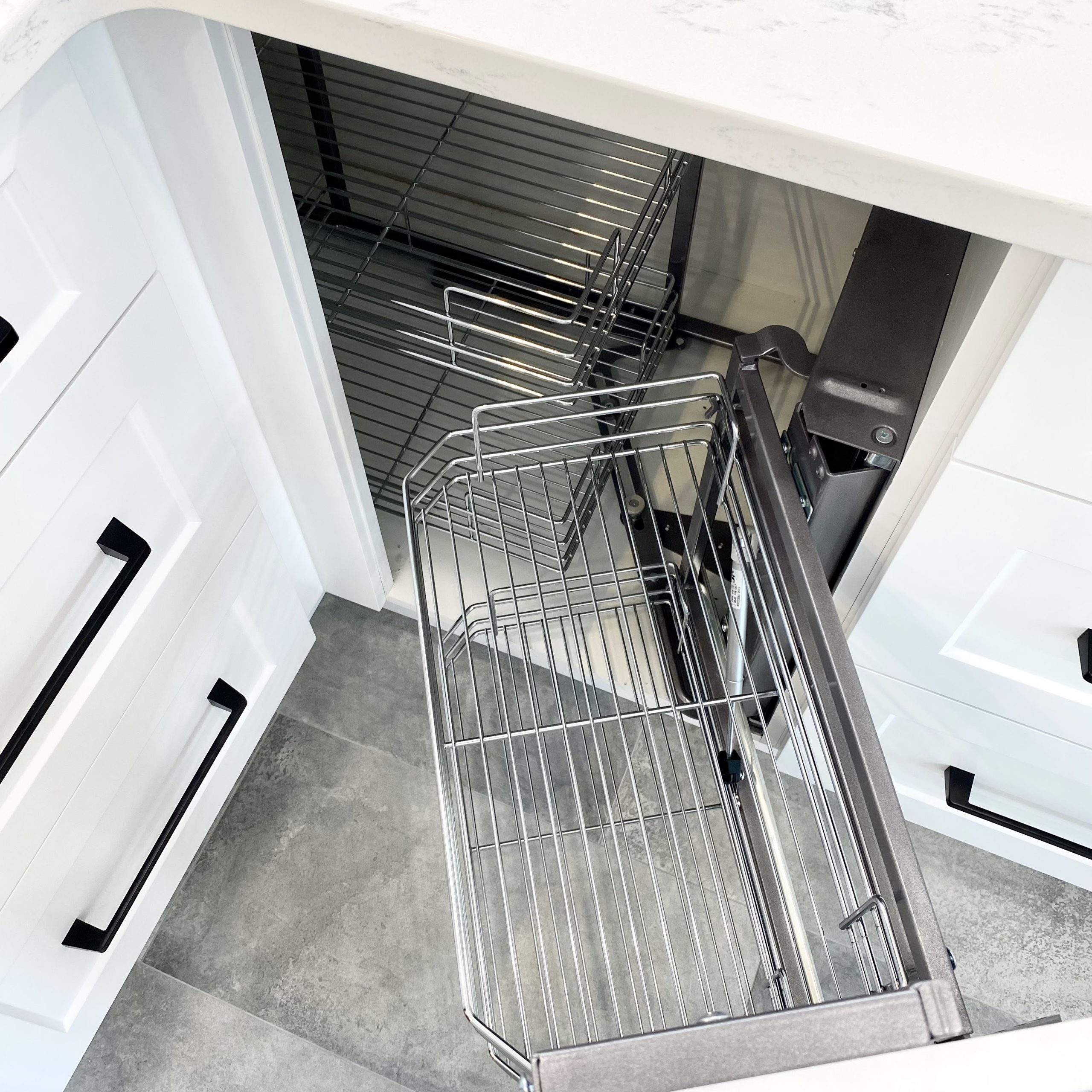 Majic corner installed for extra storage