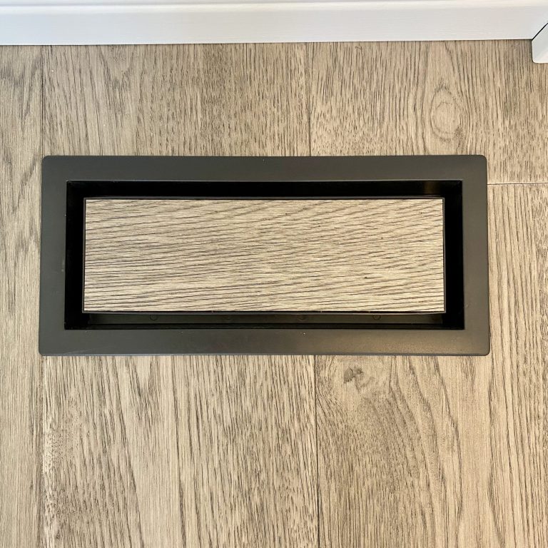 Heat register with floor insert