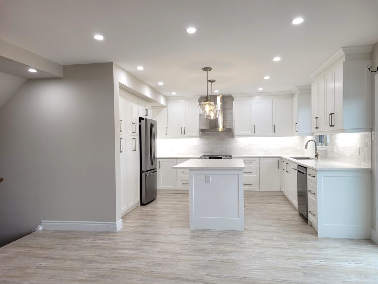 Kitchen renovation featuring quartz countertops